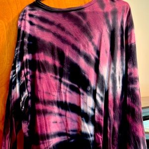 PINK tie dye long sleeve shirt